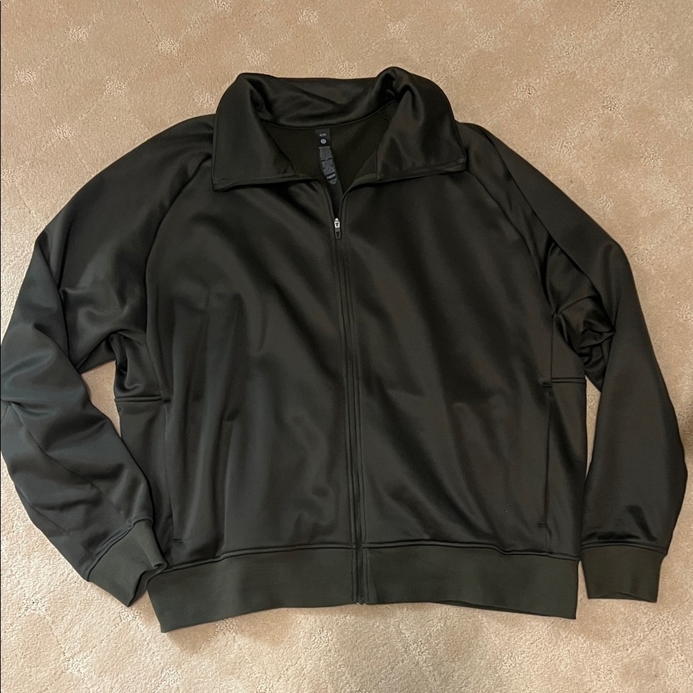 Lululemon Dark Green Zip-Up Track Jacket